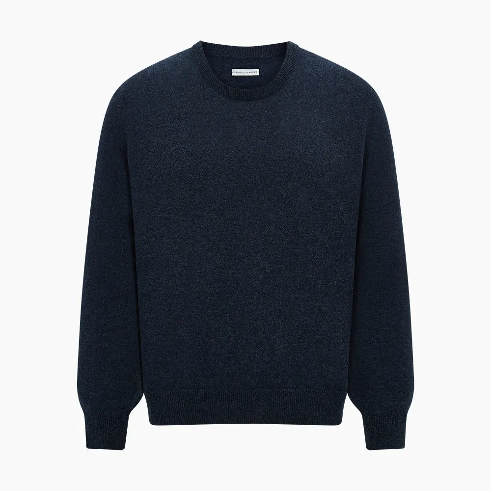 Midnight Blue Cashmere Round Neck Jumper