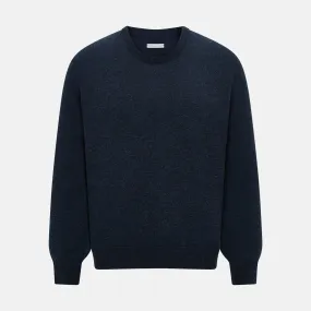 Midnight Blue Cashmere Round Neck Jumper