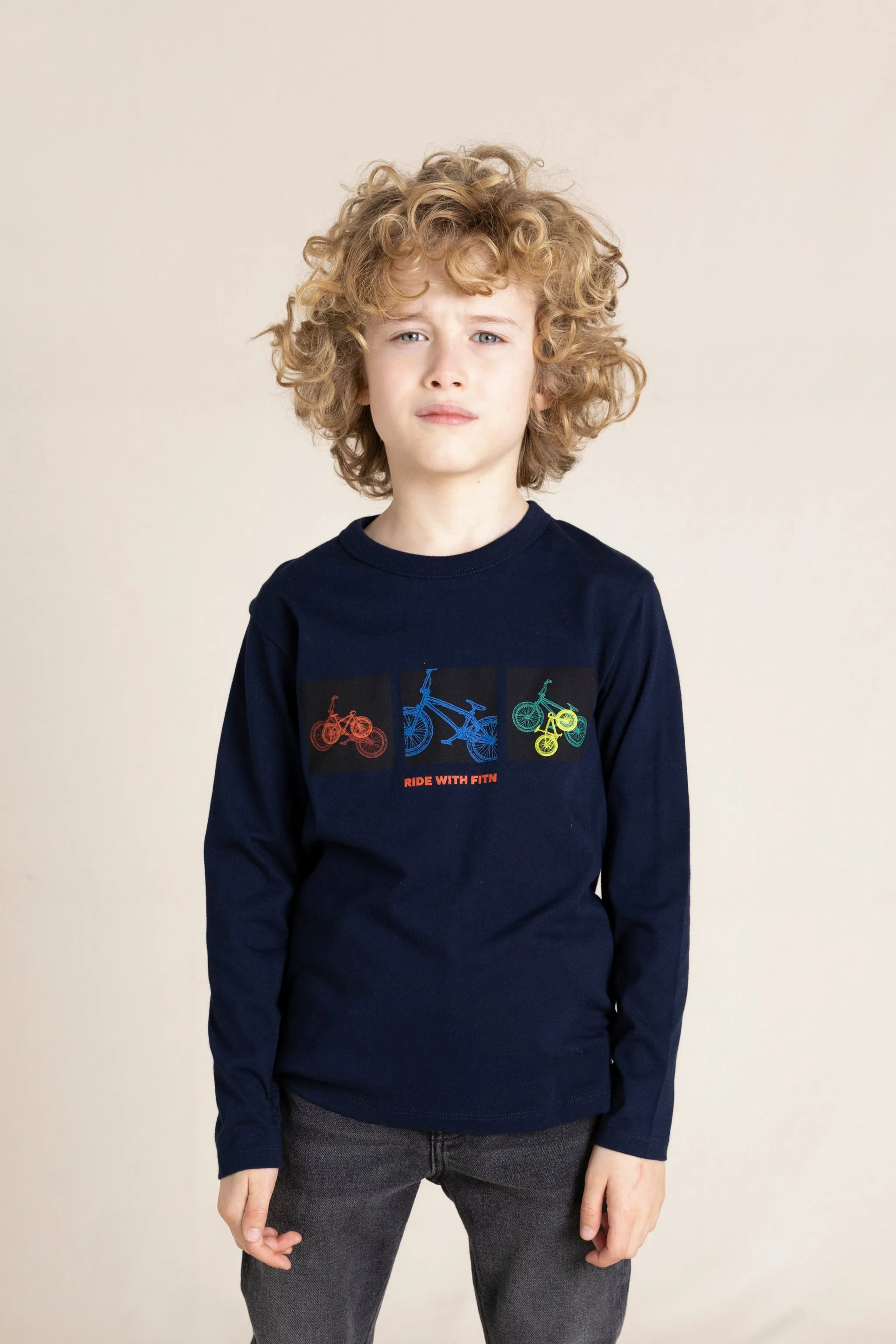 NICO Navy Ride - Long sleeve T-Shirt