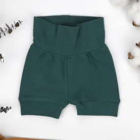 Organic Cotton High Waist Baby Shorts, Topaz