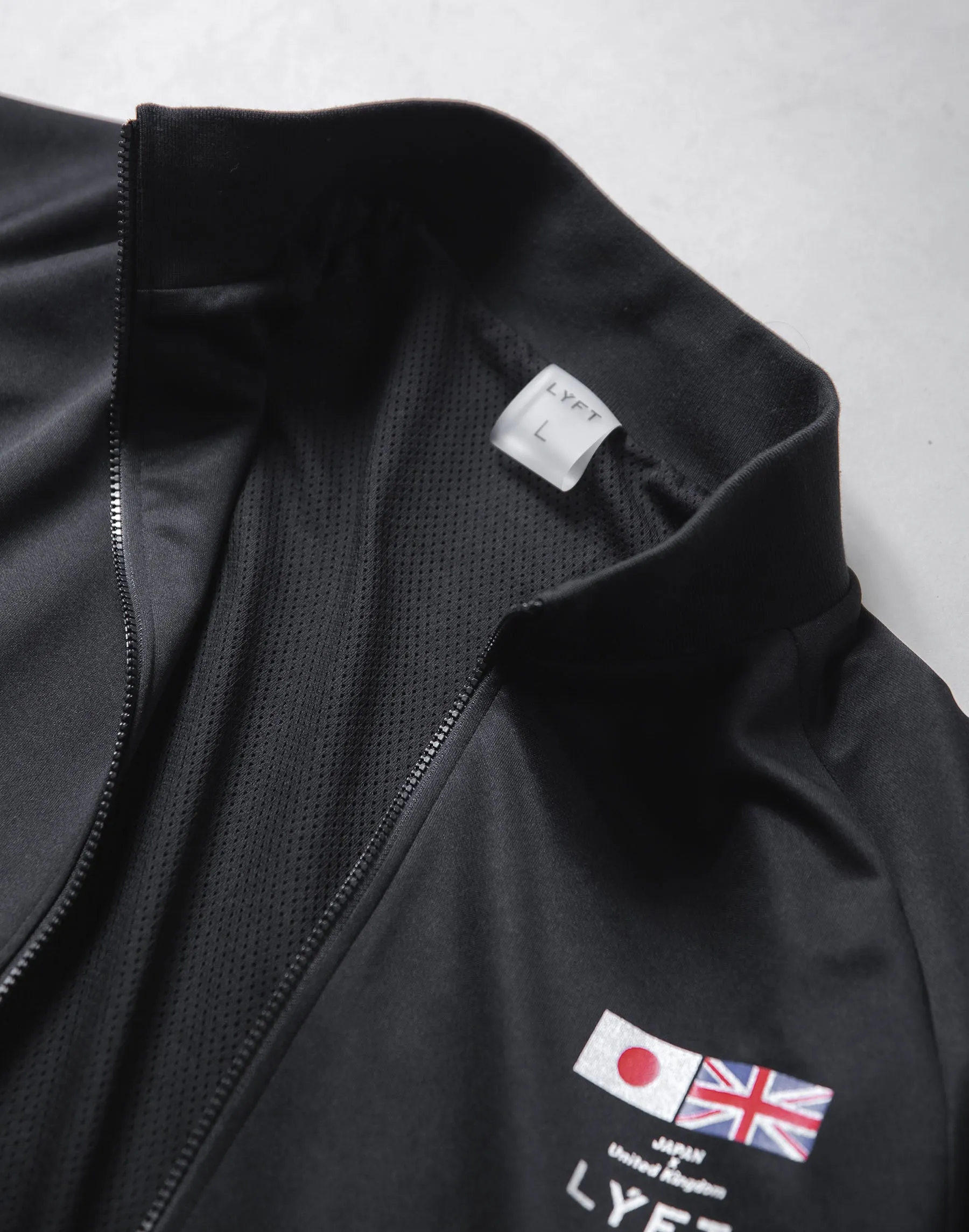 Oversize Angle Line Track Jacket - Black