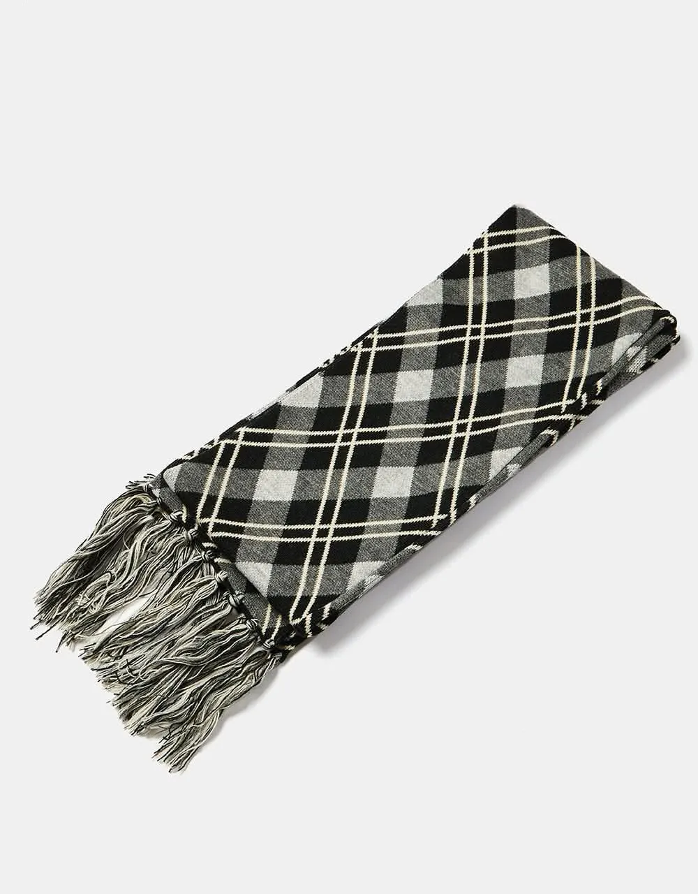 Pass Port Thistle Scarf - Grey Tartan