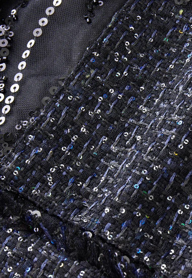 Patchwork Water Flow Sequin Jacket