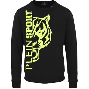 Plein Sport Large Bold Tiger Logo Black Jumper