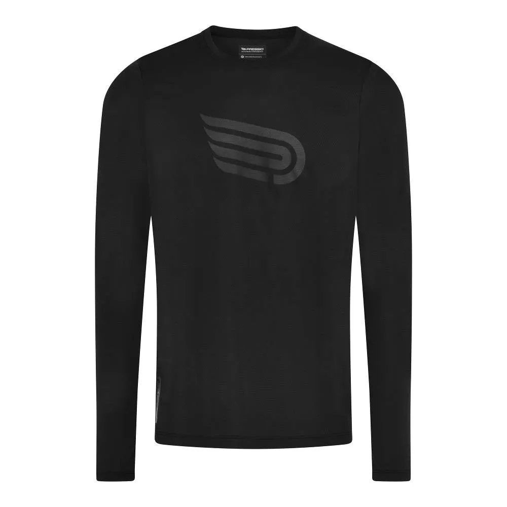 Pressio Perform Long Sleeve Top (Mens) - Black