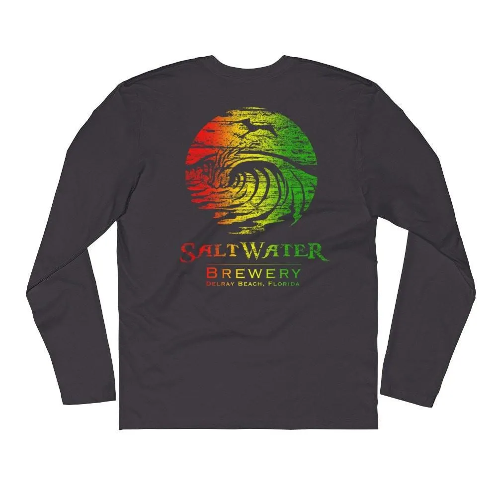 Rasta Logo - Long Sleeve Fitted Crew