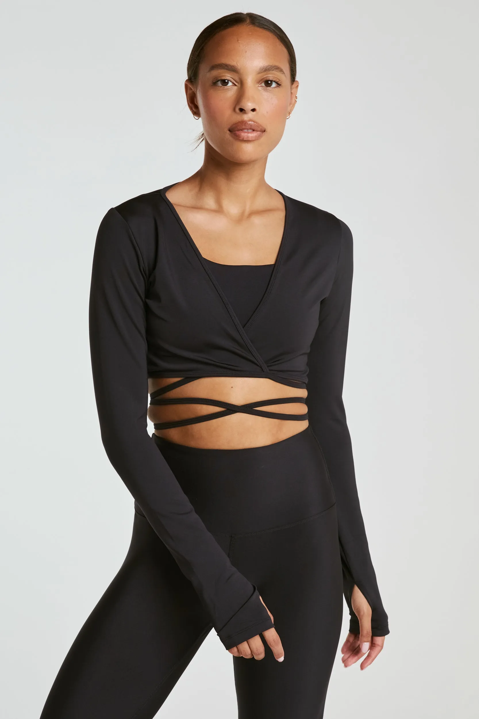 Recycled Wrap Long Sleeve