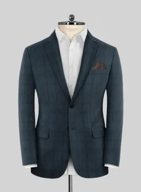 Reda Baltie Blue Checks Wool Jacket