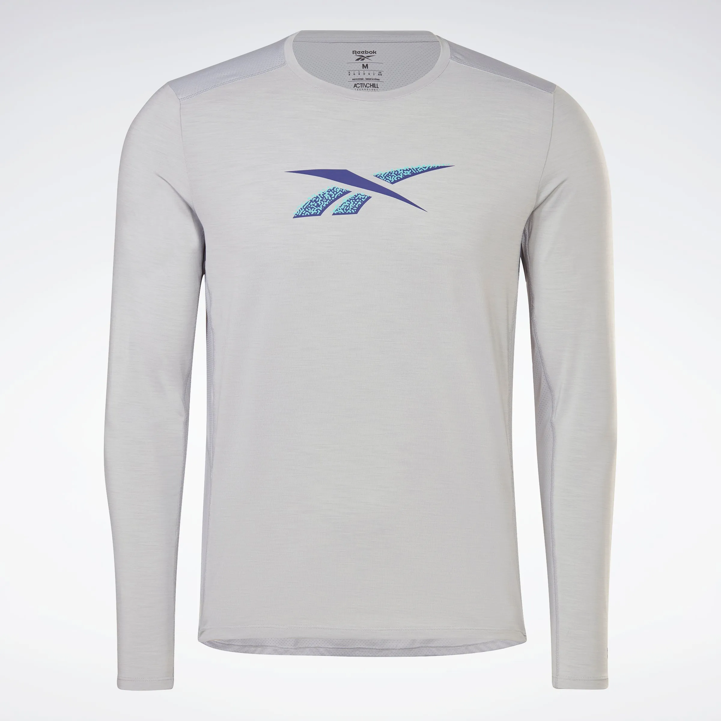 Reebok Apparel Men Activchill Long-Sleeve Top Athlete T-Long-Sleeve Top Pugry3