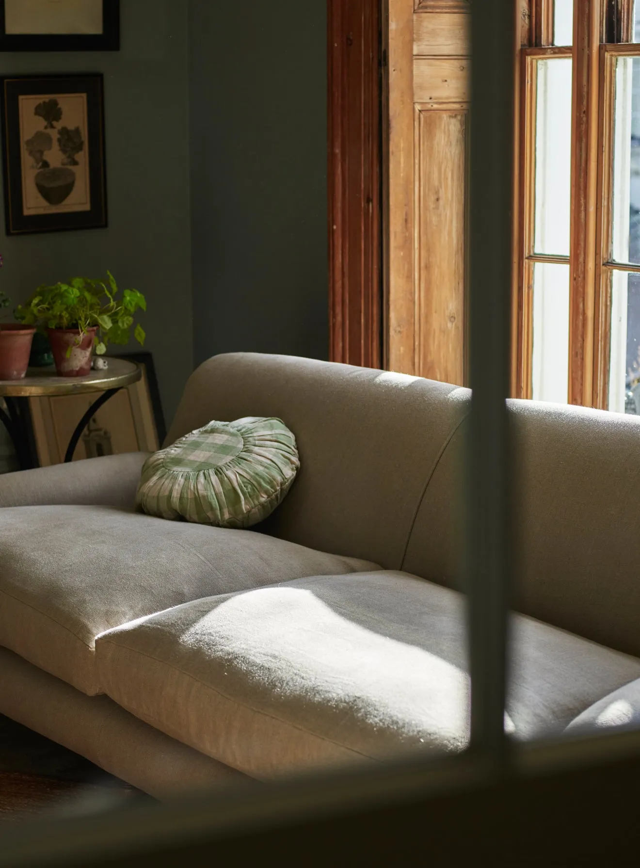 Remy Sofa, Three Seater, Blue Ticking Stripe