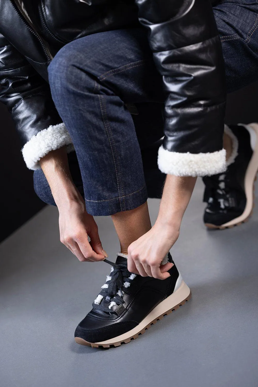 Shearling Leather Sneaker