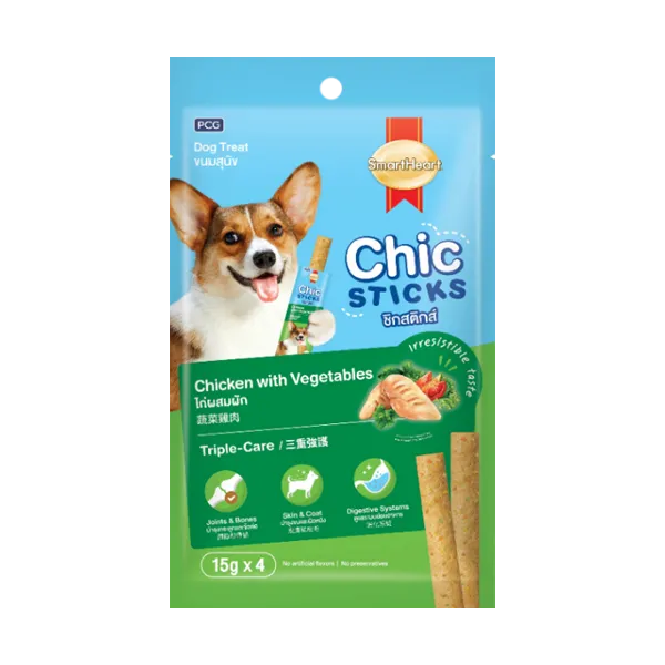 Smartheart Dog Chic Stick Chicken With Vegetables Flavour 60g