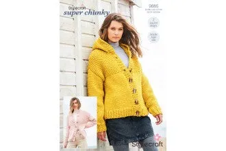 Stylecraft Super Chunky Jacket Pattern 9885