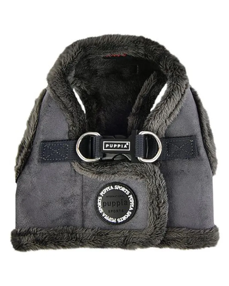 Suede   Shearling Step-In Dog Harness in Grey (FINAL SALE)