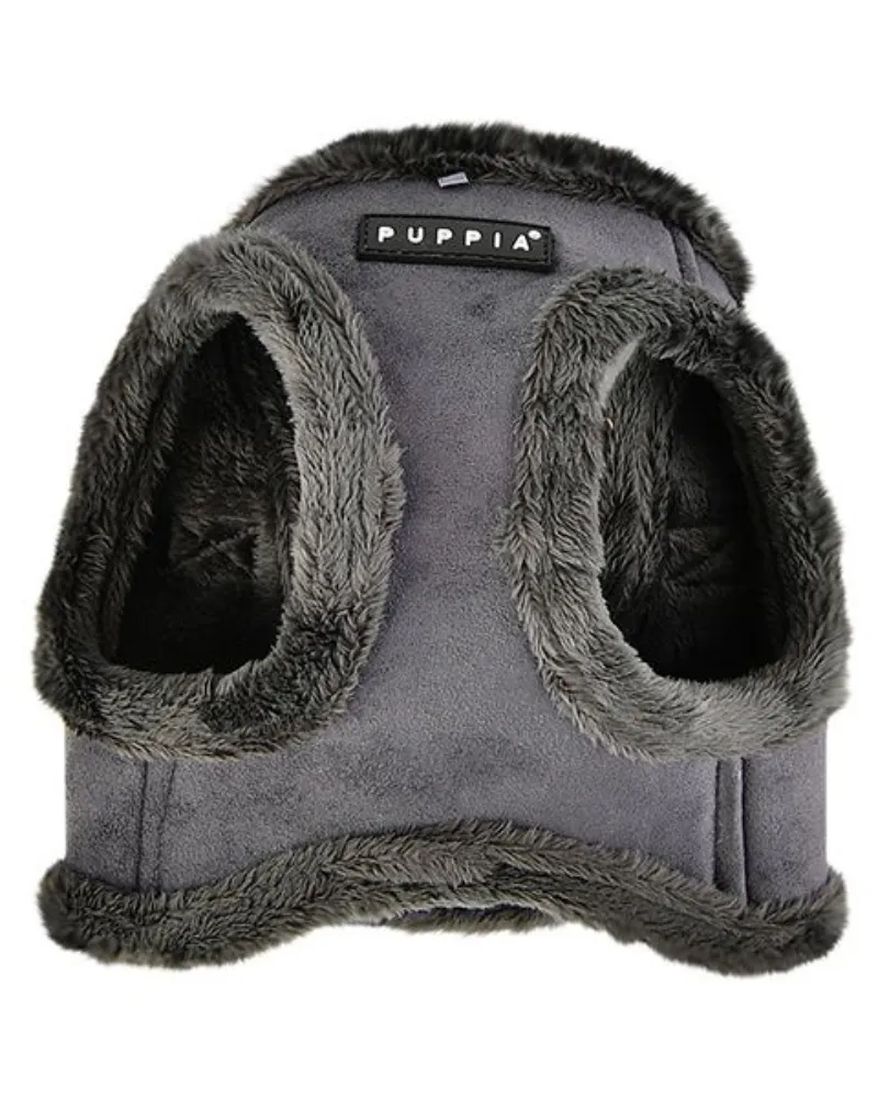 Suede   Shearling Step-In Dog Harness in Grey (FINAL SALE)