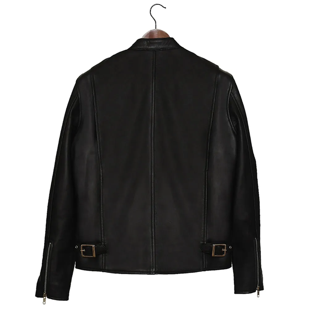 Superb Mens Lambskin Black Leather Jacket