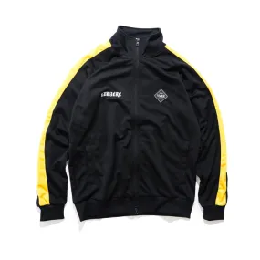 Track jacket black×yellow