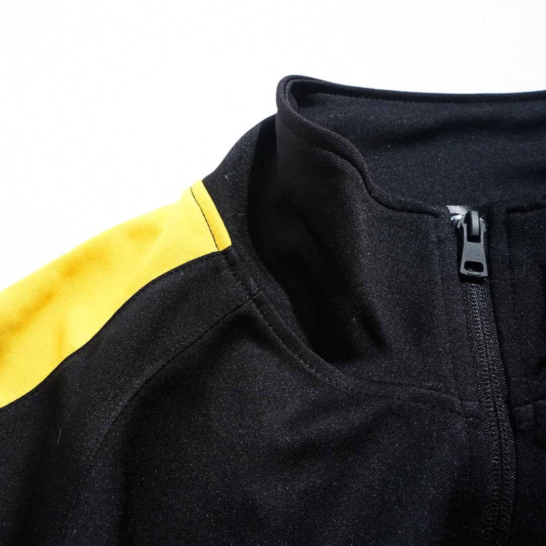 Track jacket black×yellow