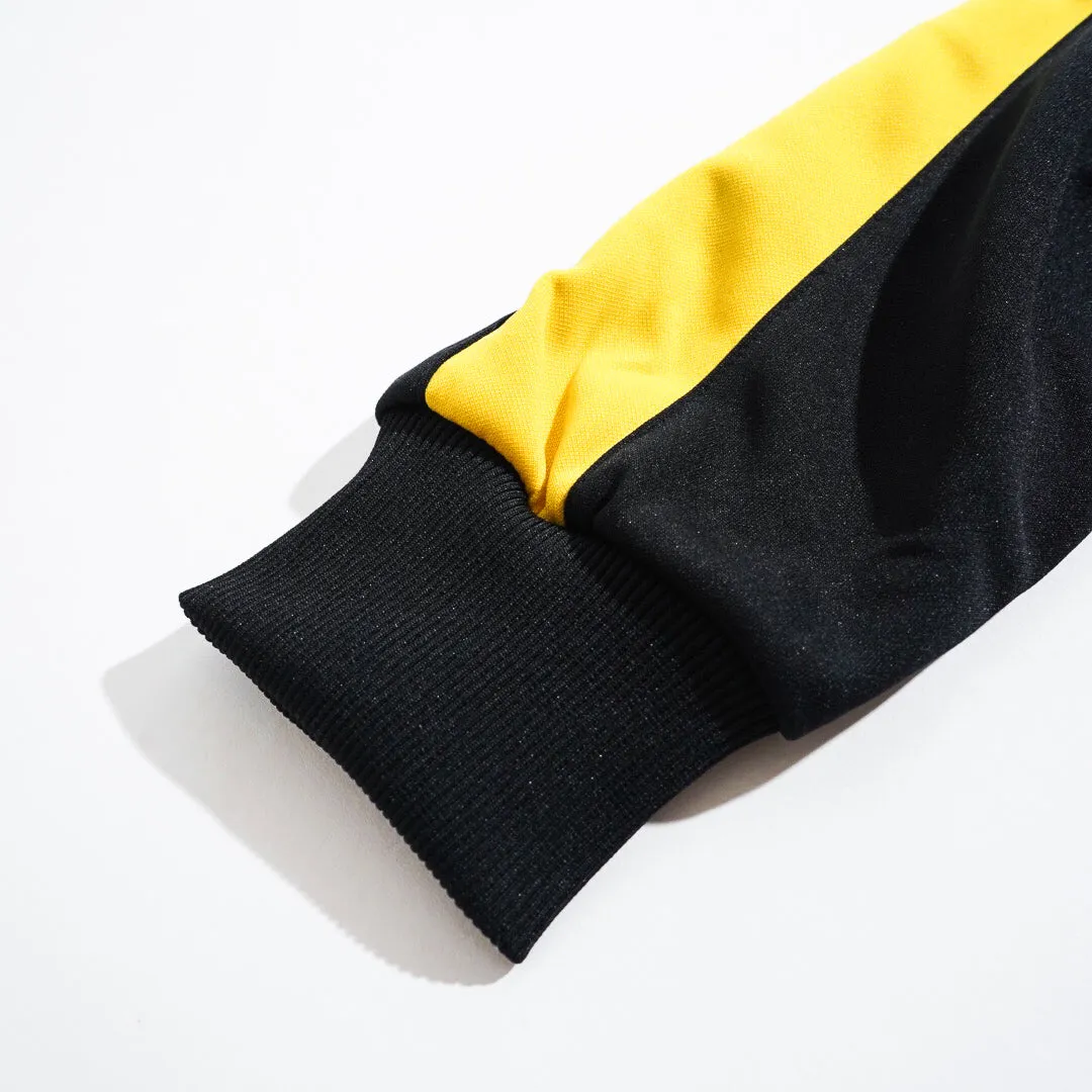 Track jacket black×yellow