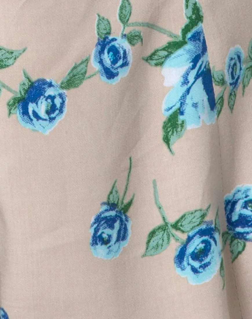 Trisemi Dress in Rose Blossom Blue