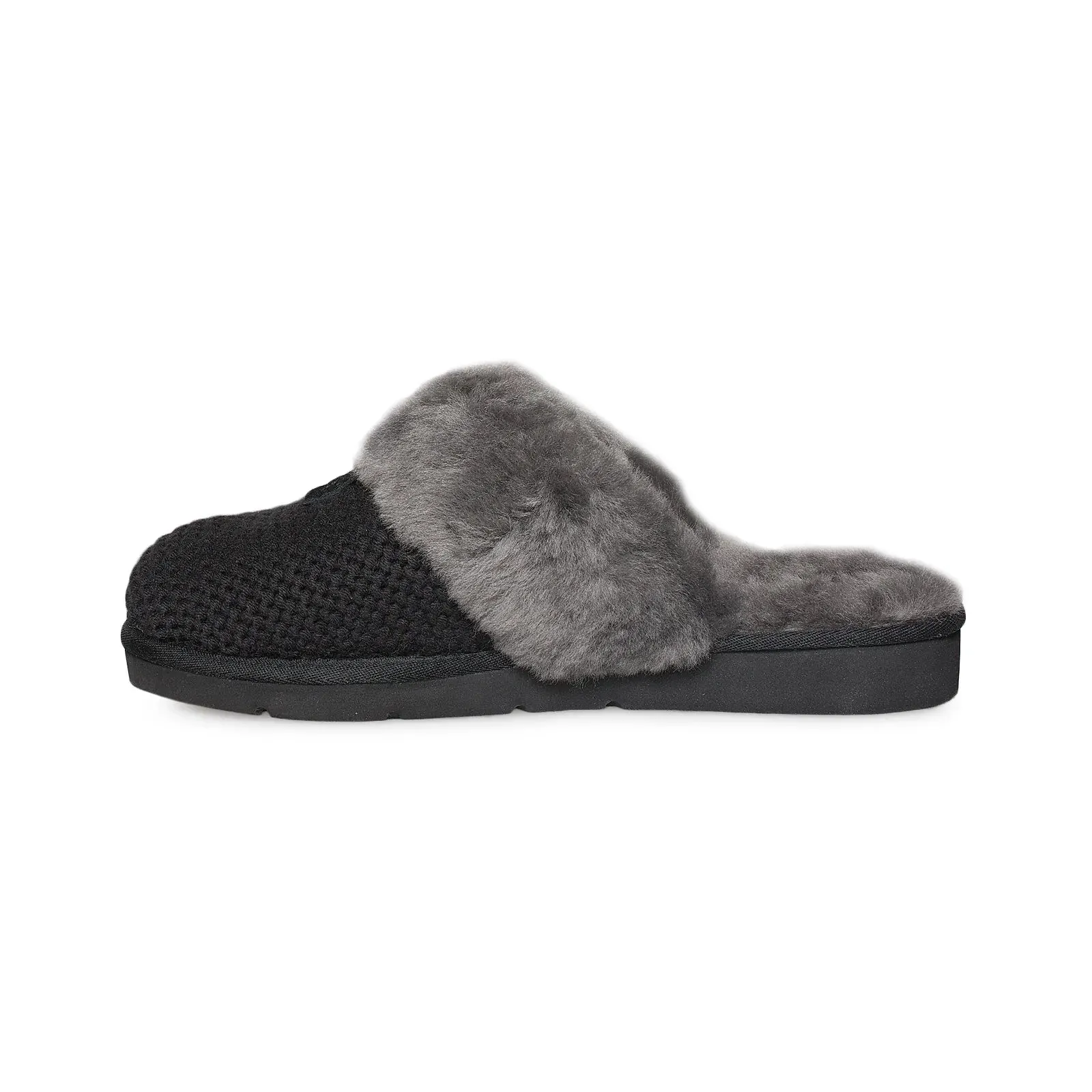 UGG Cozy Knit Black Slippers - Women's