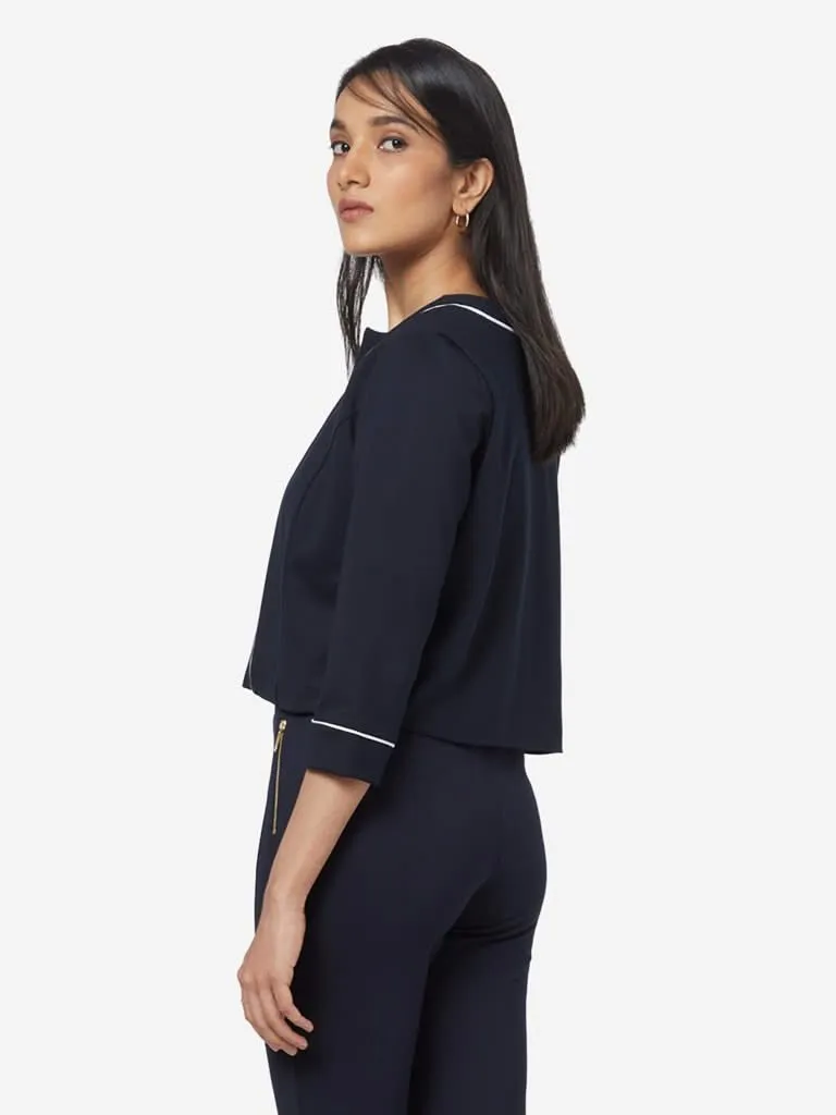 Wardrobe Navy Contrast Design Jacket