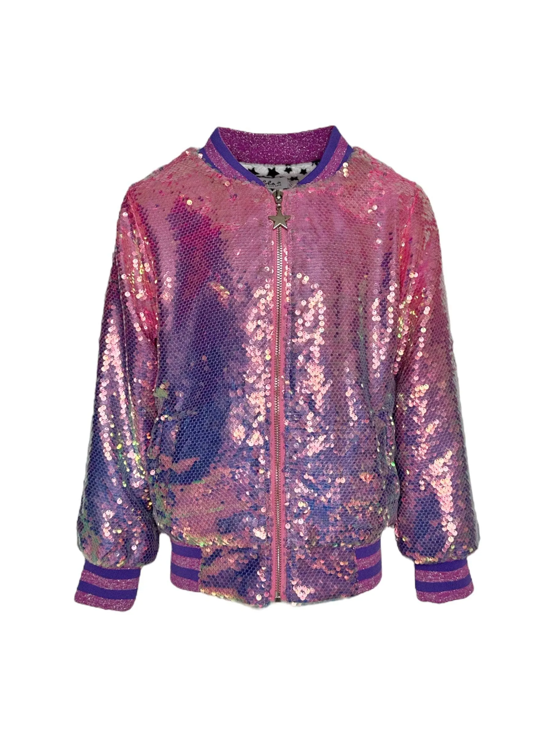 Women's Lavender Haze Sequin Bomber